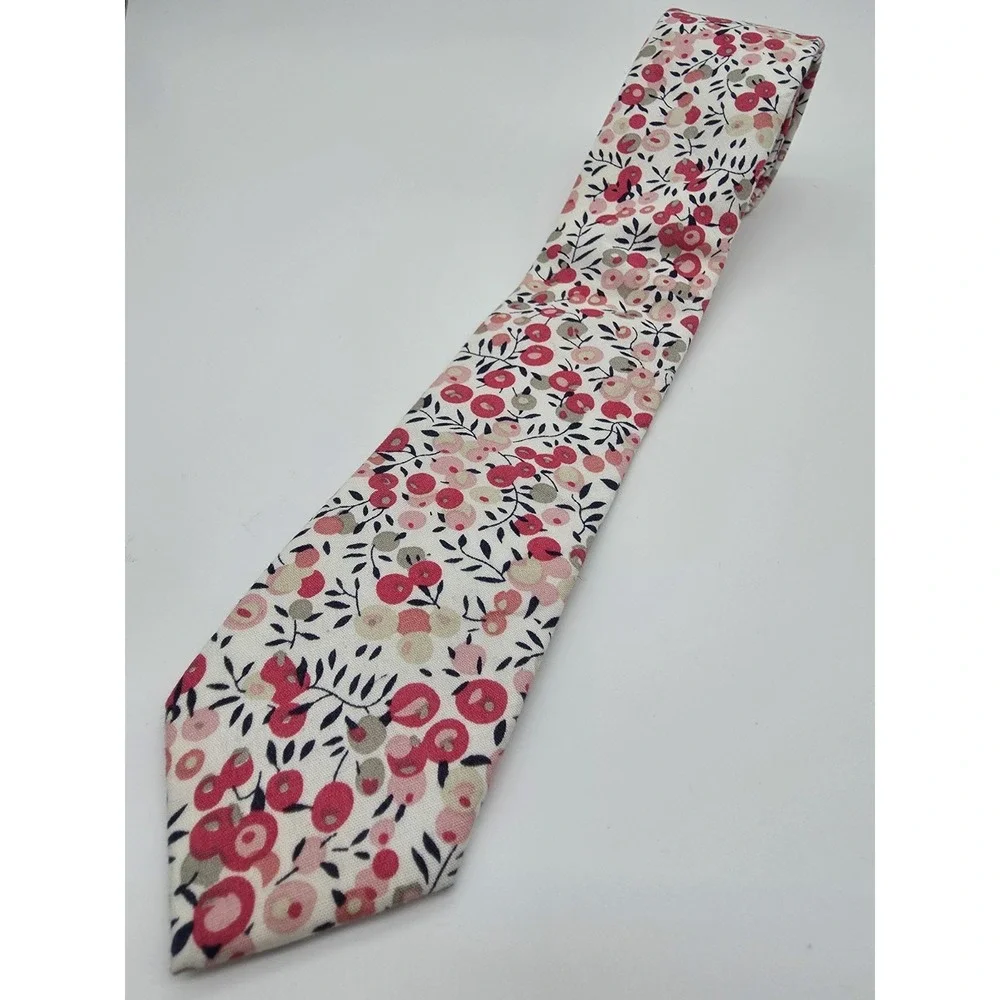 Frank & Buck Floral Skinny Necktie 100% Cotton 60